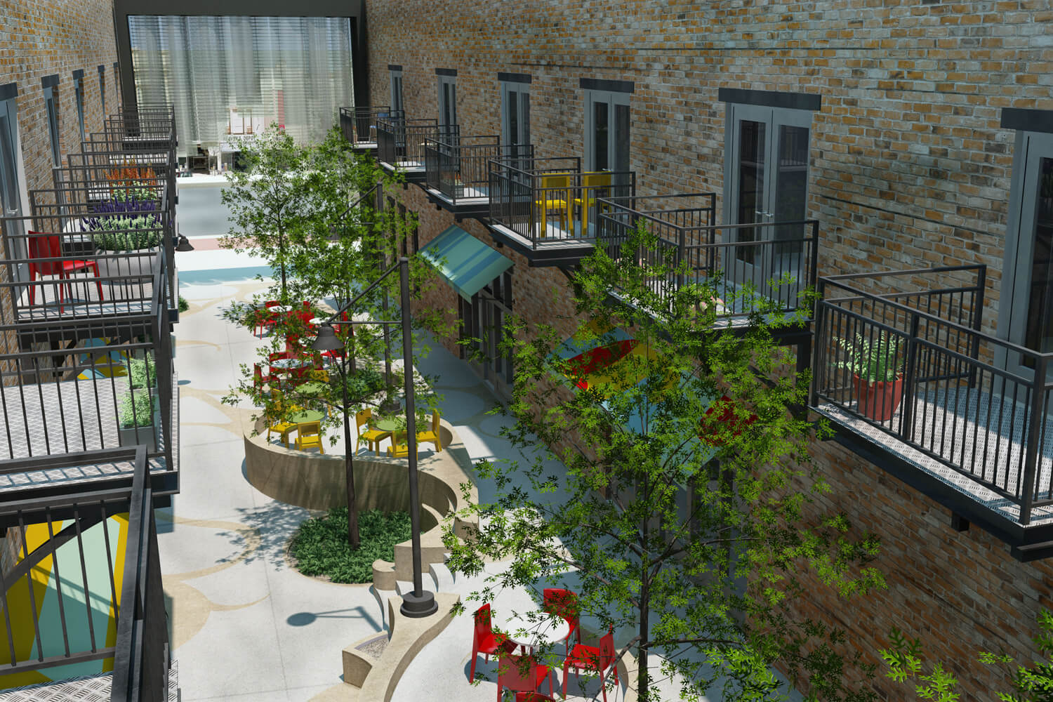 Dexter Alley Park Designed by Foshee Architecture - Exterior Aerial View