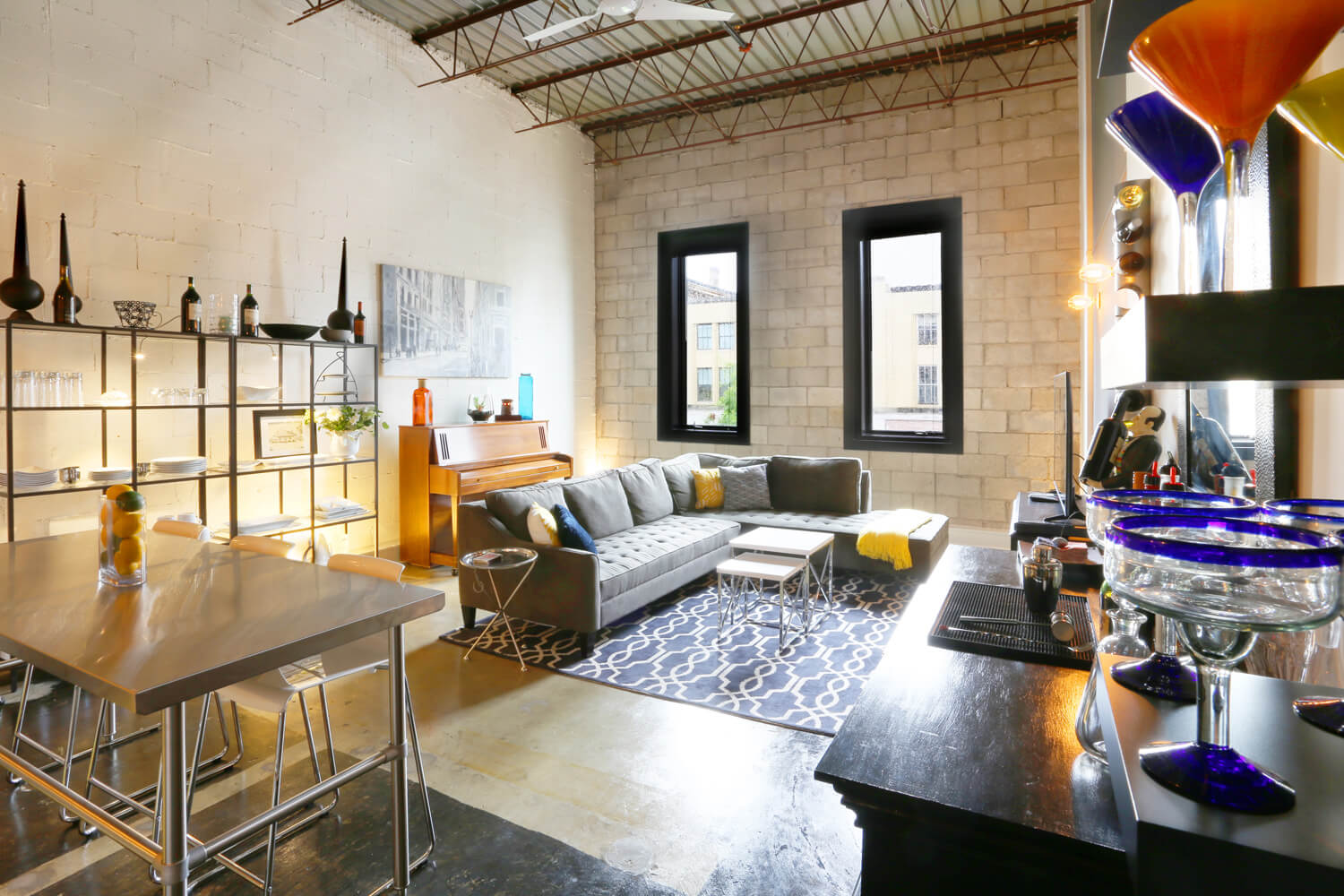 District 36 Lofts Designed by Foshee Architecture - Apartment Living Room