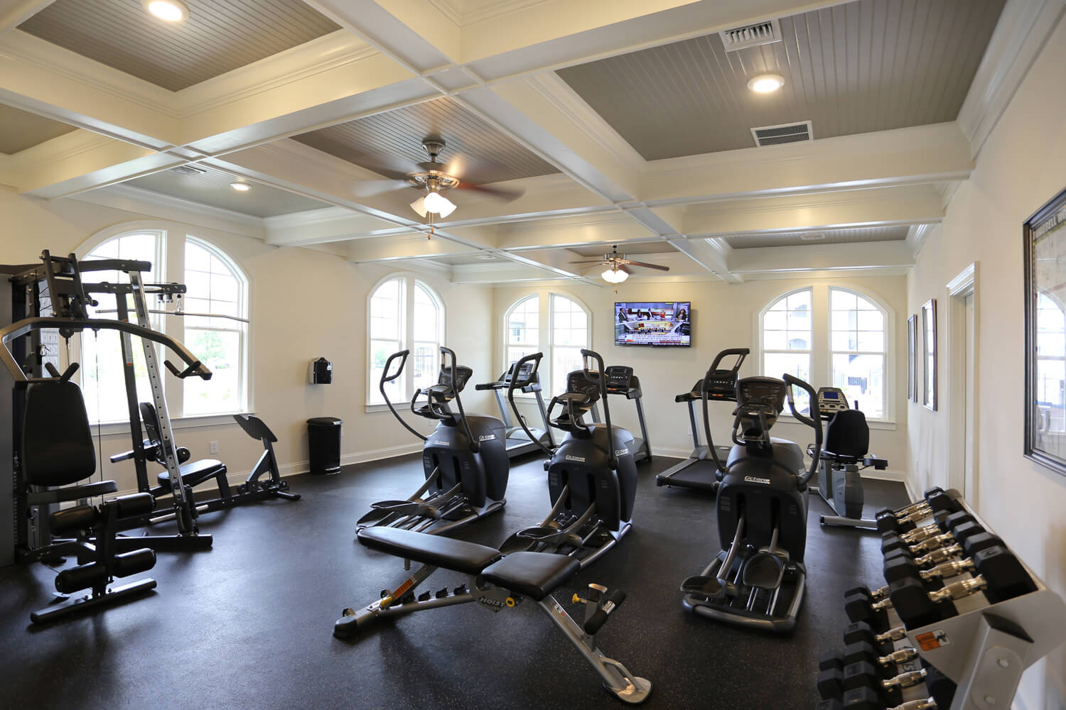 The Morgan Apartments Clubhouse Designed by Foshee Architecture - Fitness Center Room