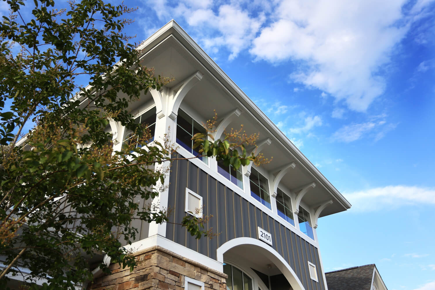 The Morgan Apartments Clubhouse Designed by Foshee Architecture - Exterior View of the Tower
