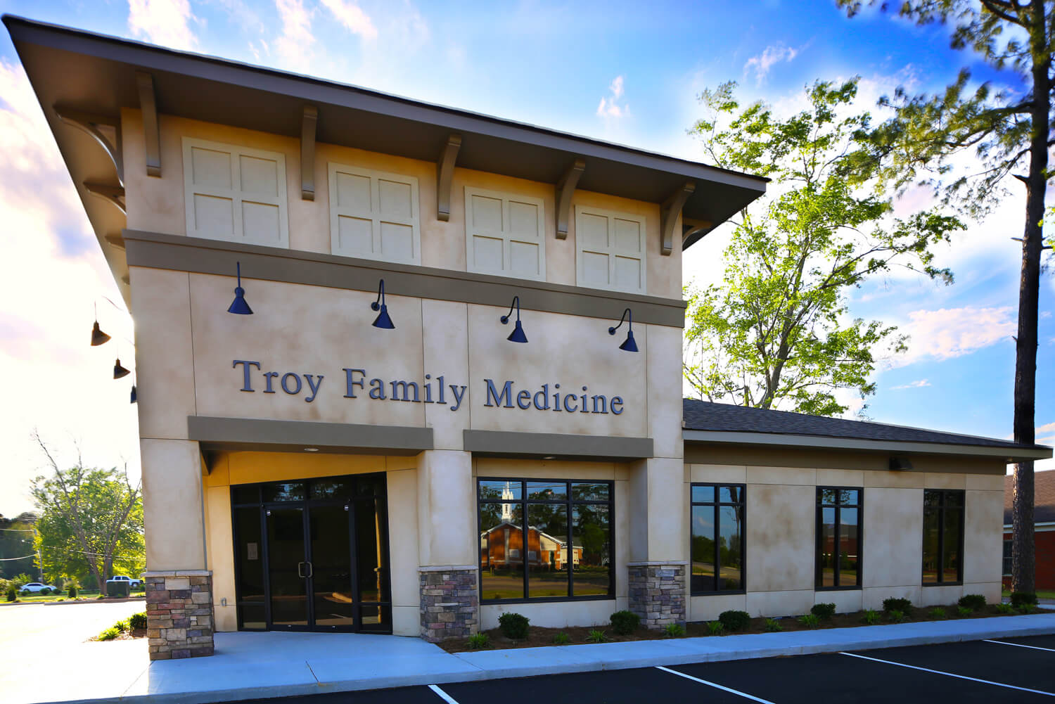 Troy Family Medicine Front Elevation - Designed by Foshee Architecture