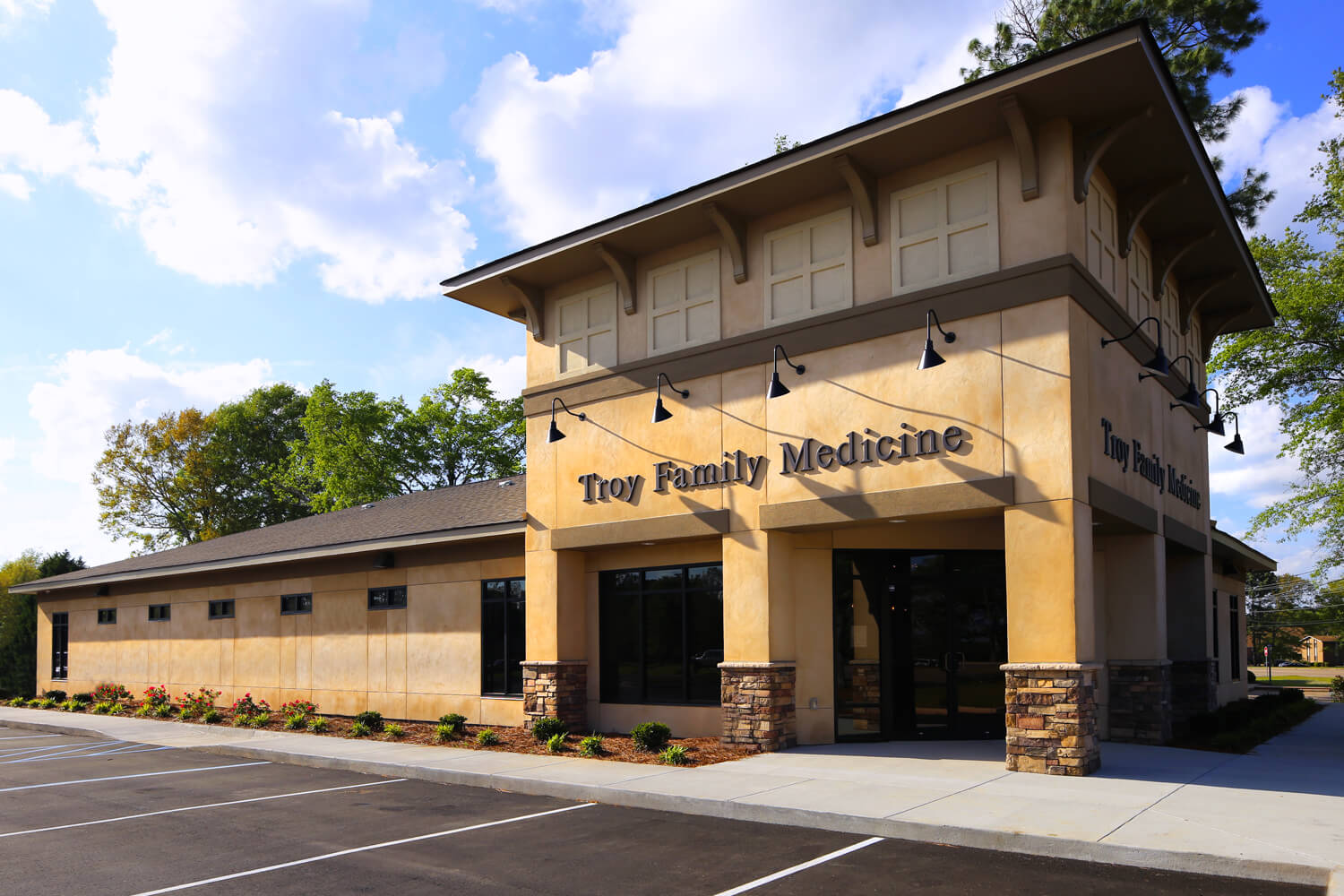 Troy Family Medicine Front Perspective - Designed by Foshee Architecture