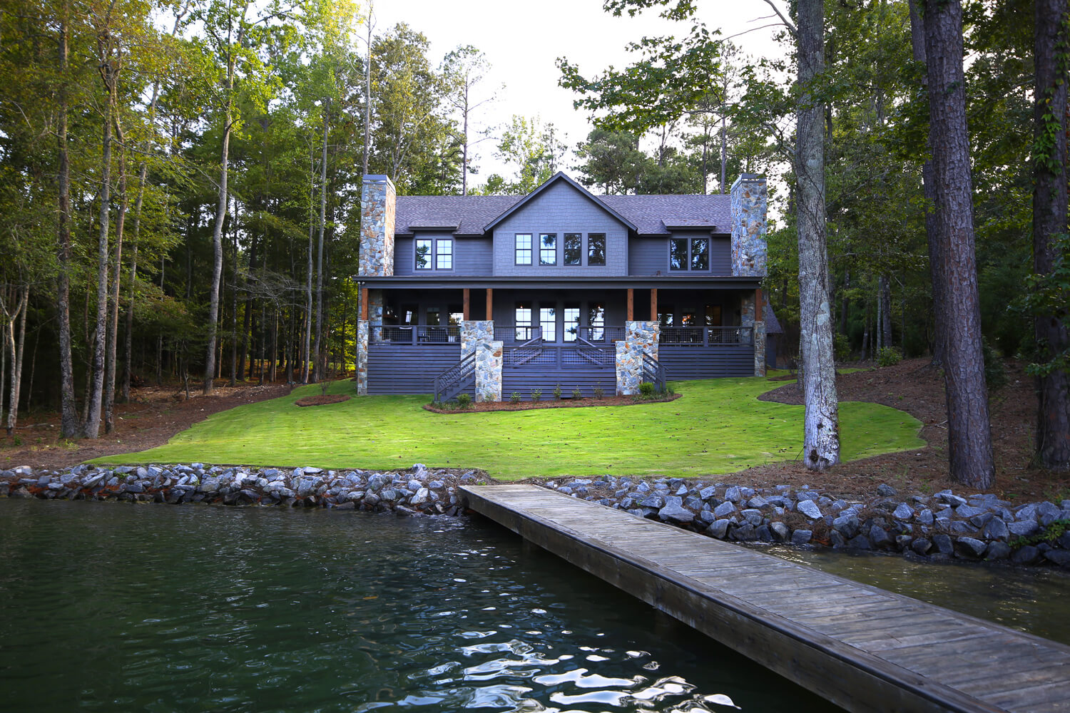 Lake Martin Cabin - View from Pier - Designed by Foshee Architecture