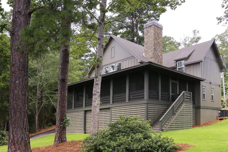 Lake Home - Front Elevation - Designed by Foshee Architecture