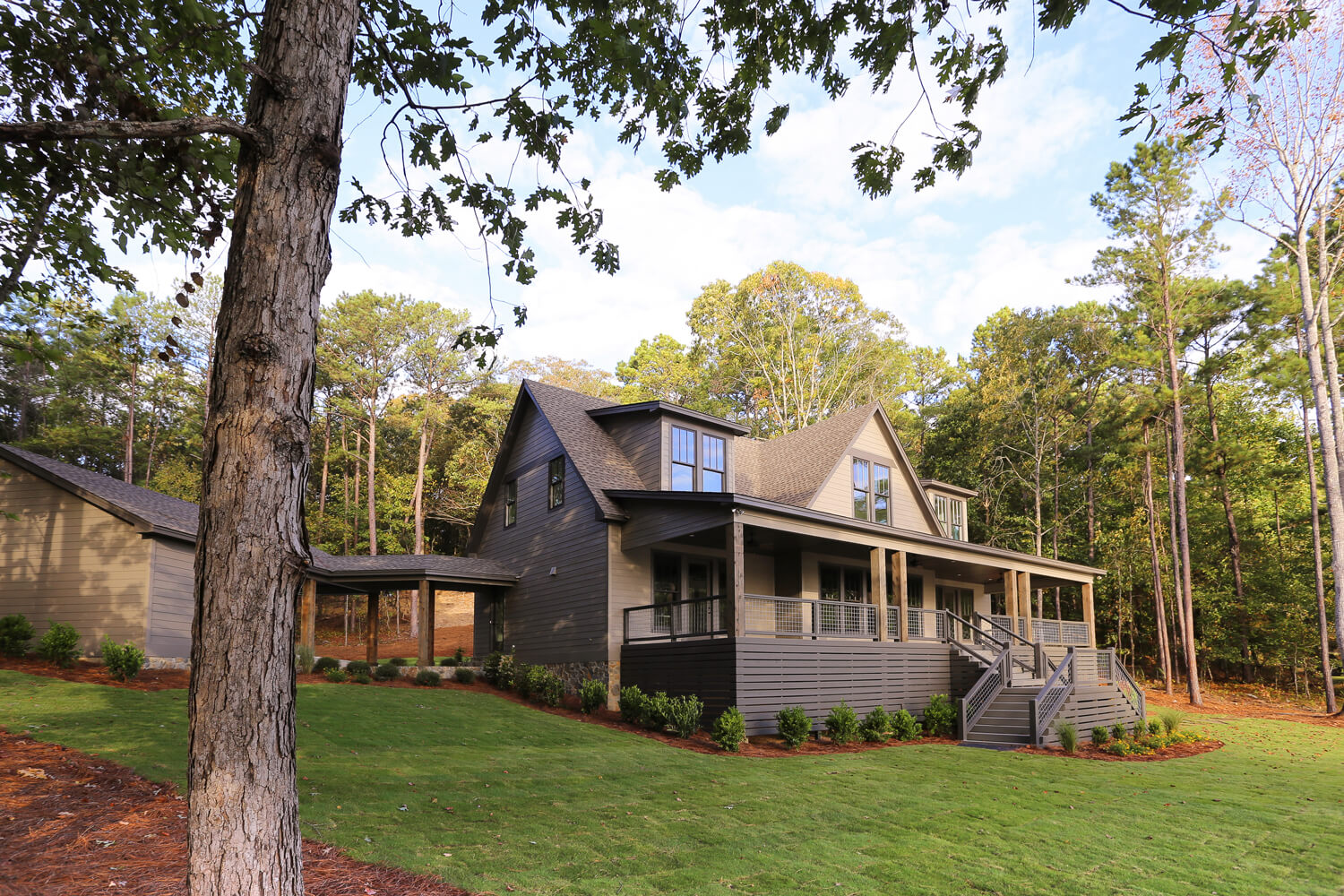 Lake House - Front Elevation - Designed by Foshee Architecture