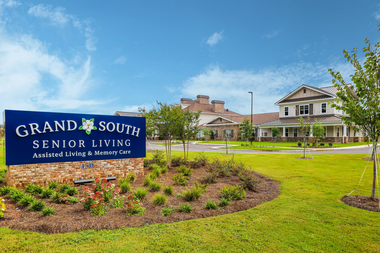 Grand South Senior Living - Exterior Sign - Designed by Foshee Architecture