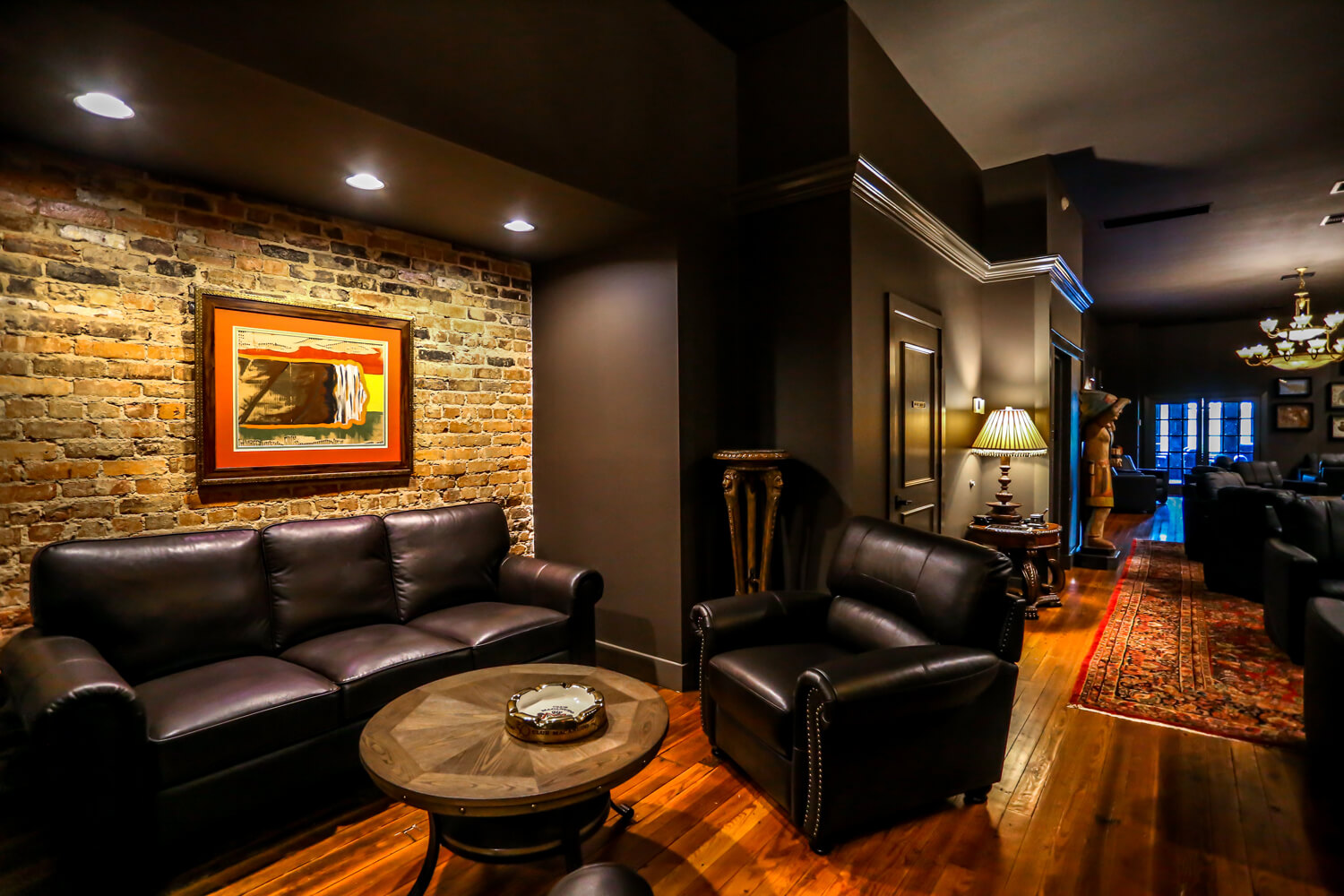 Cigar Store - Customer Seating Area - Designed by Foshee Architecture