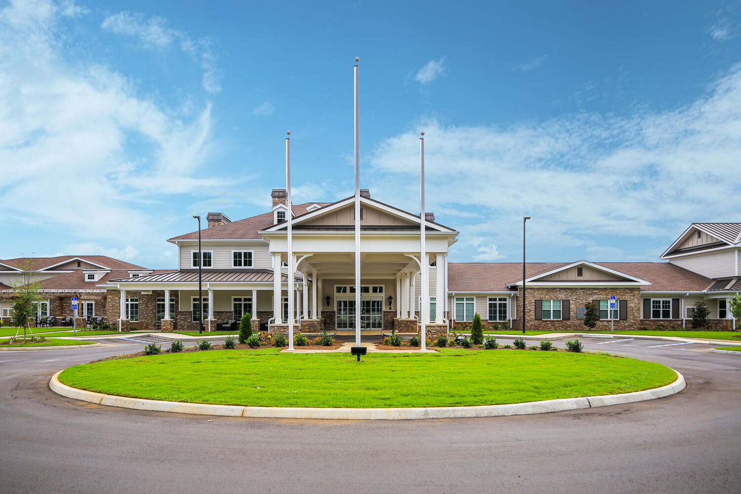 Grand South Senior Living - View from Front - Designed by Foshee Architecture