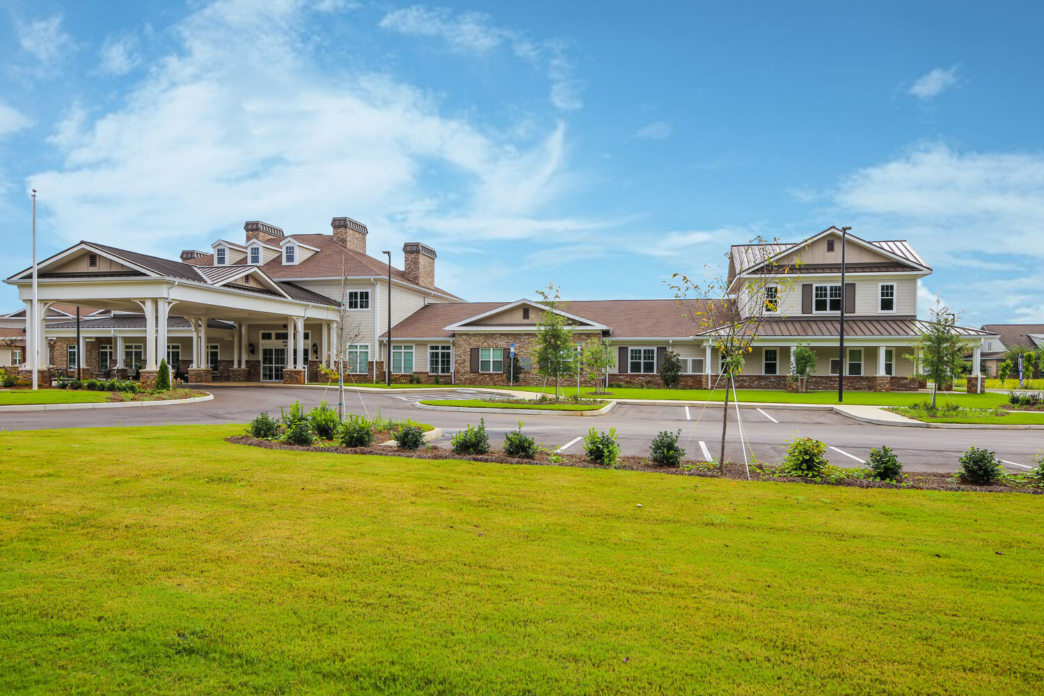 Grand South Senior Living - View from Street - Designed by Foshee Architecture