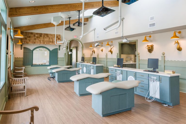 Bush Pediatric Dental - Open Room for Dental Cleaning - Designed by Foshee Architecture