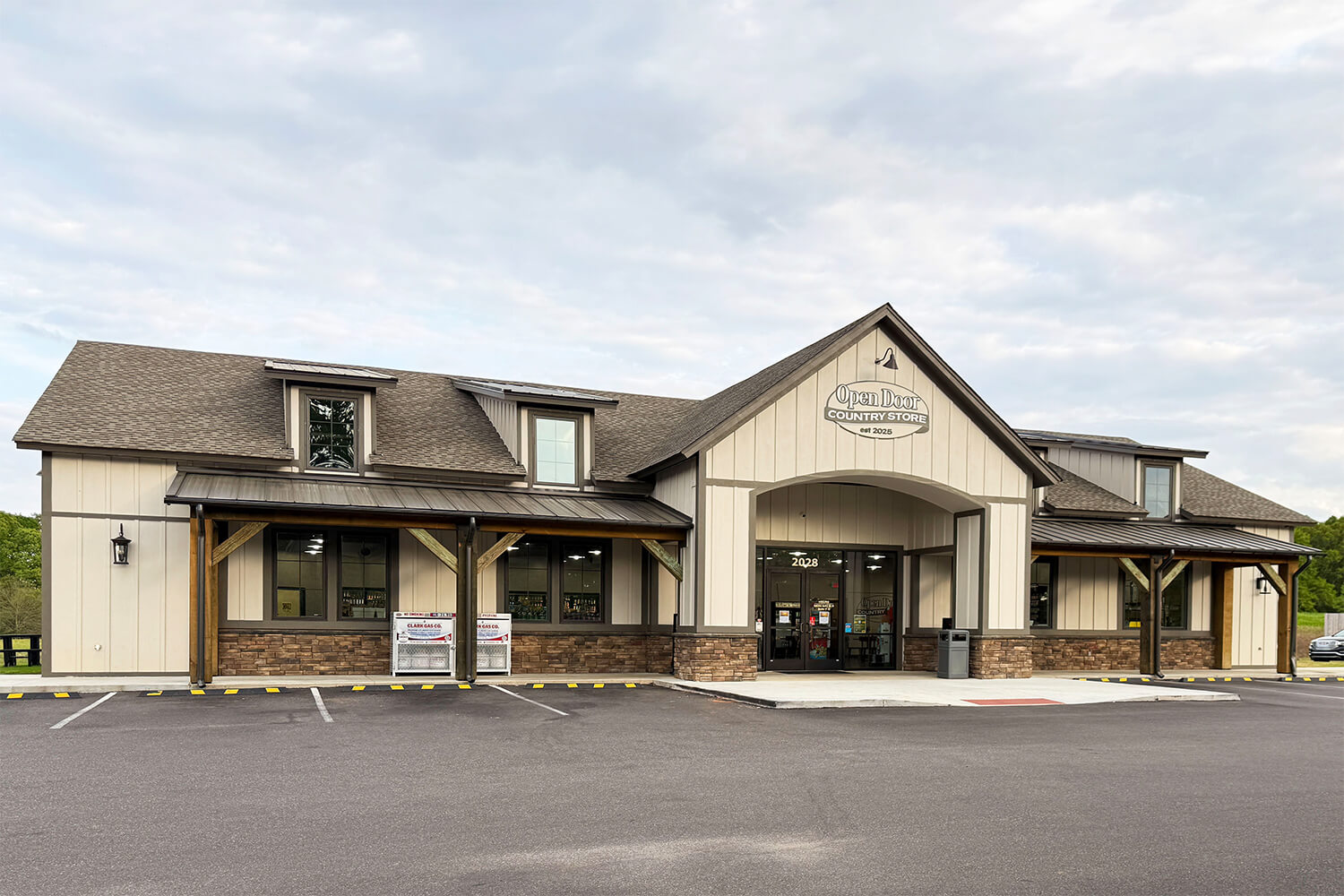 Convenience Store - Front Elevation - Designed by Foshee Architecture
